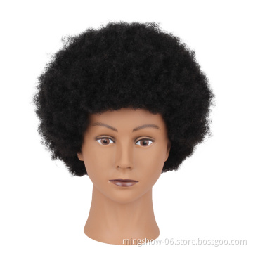 Realistic african american black female mannequin head with afro hair